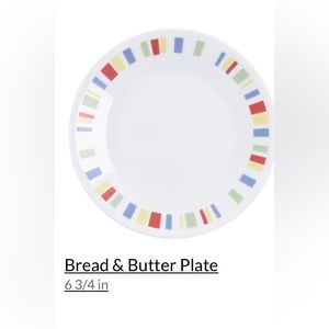 Corelle by Corning Vitrelle Bread/Butter Plates (7)
Memphis Pattern.  GUC